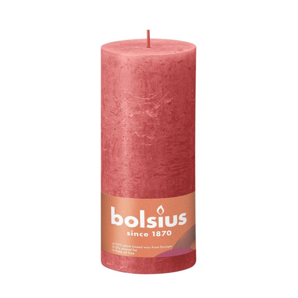 Bolsius Blossom Pink Rustic Shine Pillar Candle 19cm x 7cm £8.99